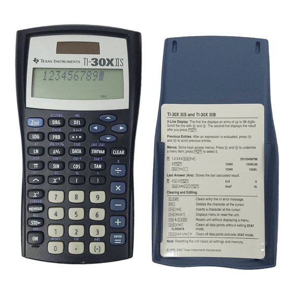 Texas Instruments TI 30X IIS Scientific Calculator Solar 2 Line 10 Digit TESTED - Picture 1 of 9